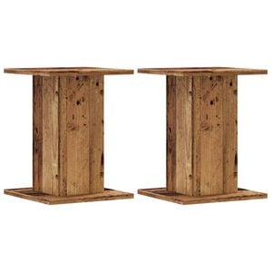 vidaXL Speaker Stands 2 pcs Old Wood 30x30x40 cm Engineered Wood