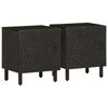 vidaXL Bedside Cabinets 2 pcs Black 40x33x46 cm Solid Wood Mango