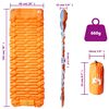 vidaXL Self Inflating Camping Mattress with Pillow 1-Person Orange