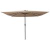 vidaXL Garden Parasol Taupe and Black 295 x 295 x 245 cm