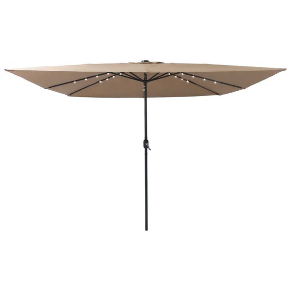 vidaXL Garden Parasol Taupe and Black 295 x 295 x 245 cm