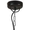 vidaXL Industrial Hanging Lamp 25 W Black Round Mango Wood 52 cm E27