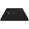 vidaXL Rectangular ABS Shower Base Tray Black 80x100 cm