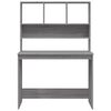 vidaXL Desk with Shelves Grey Sonoma 102x45x148 cm Engineered Wood