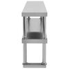 vidaXL Kitchen Work Table with Overshelf 120x60x150 cm Stainless Steel