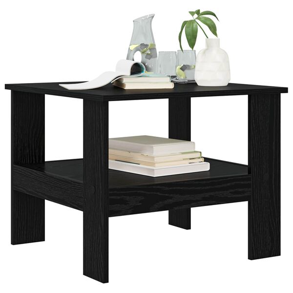 vidaXL Coffee Table Black Oak 57 x 55 x 45 cm Engineered Wood