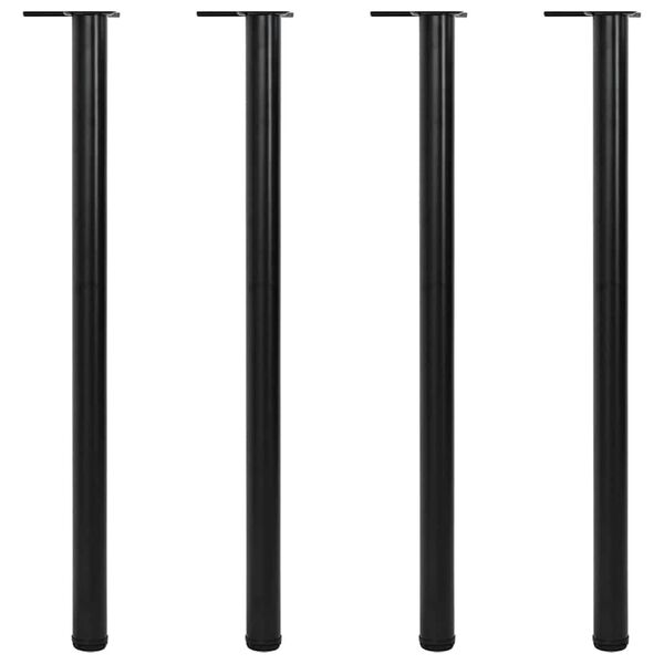 4 Height Adjustable Table Legs Black 1100 mm