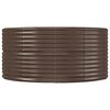 vidaXL Garden Raised Bed Brown 212x140x68 cm Galvanised Steel