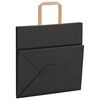 vidaXL Paper Bags 50 pcs with Handles Black 26x17x25 cm