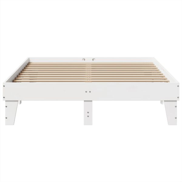 vidaXL Bed Frame without Mattress White 140x200 cm Solid Wood Pine