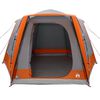 vidaXL Camping Tent Grey and orange 420 x 420 x 227 cm Polyester