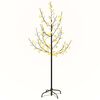 vidaXL Cherry Blossom LED Tree Warm White 84 LEDs 120 cm
