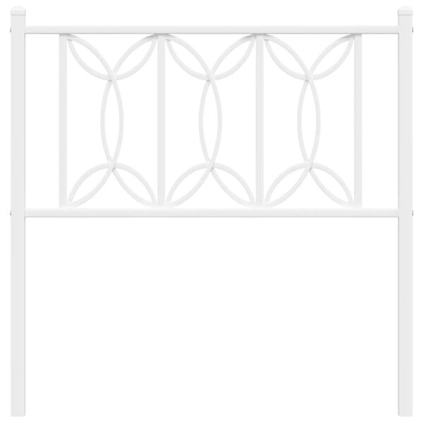 vidaXL Metal Replace Headboard White 90 cm