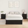 vidaXL Storage Bed Frame Black Oak 120 x 190 cm Engineered Wood