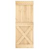 vidaXL Sliding Door with Hardware Set 80x210 cm Solid Wood Pine