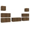 vidaXL 7 Piece TV Cabinet Set Brown Oak Engineered Wood