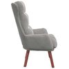 vidaXL Armchair Light Grey 69 x 74 x 93 cm Velvet