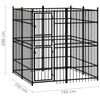 vidaXL Outdoor Dog Kennel Steel 3.69 m&sup2;