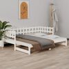 vidaXL Pull-out Day Bed without Mattress White 2x(80x200) cm