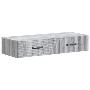 vidaXL Wall-Mounted Side Table Grey Sonoma 87.5 x 34.5 x 17 cm