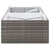 vidaXL Garden Planter Grey 157x80x40 cm Poly Rattan