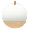 vidaXL Wall Mirror | Natural Wood | Glass, Solid Pine Wood | Medium