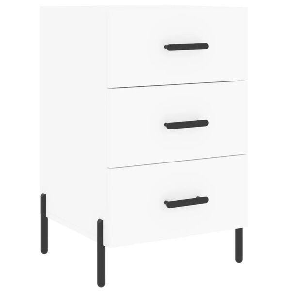 vidaXL Bedside Cabinet White 40x40x66 cm Engineered Wood