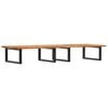 vidaXL Basin Shelf Wall Mounted Steel and Solid Wood Acacia