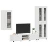 vidaXL TV Cabinet Set with Drawer FLORIN White Engineered Wood