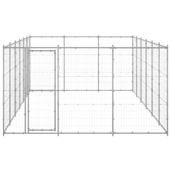 vidaXL Outdoor Dog Kennel Galvanised Steel 21.78 m&sup2;
