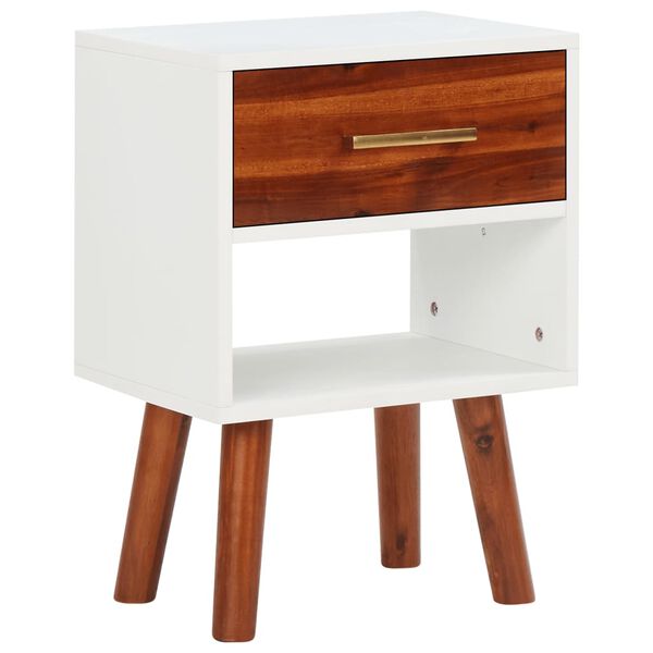 vidaXL Bedside Cabinet Solid Acacia Wood 40x30x57 cm