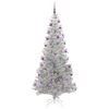 vidaXL Christmas Tree with 300 LEDs with Stand Silver 210 cm PET
