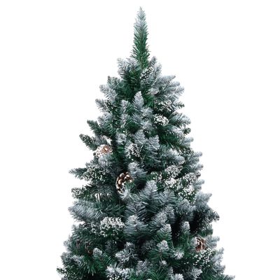 vidaXL Artificial Christmas Tree with Pine Cones and White Snow 180 cm