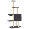 vidaXL Cat Tree with Sisal Scratching Posts Dark Grey 145 cm