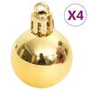 vidaXL 108 Piece Christmas Bauble Set Gold and Red