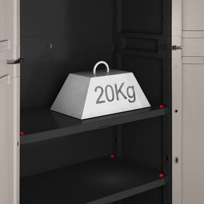 Keter Storage Cabinet with Shelves Pro Black and Grey