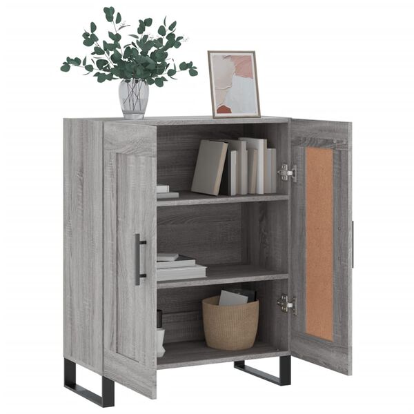 vidaXL Sideboard Grey Sonoma 69.5x34x90 cm Engineered Wood