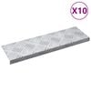 vidaXL Stair Tread 10 pcs Silver 60 x 18 x 2.5 cm Aluminium