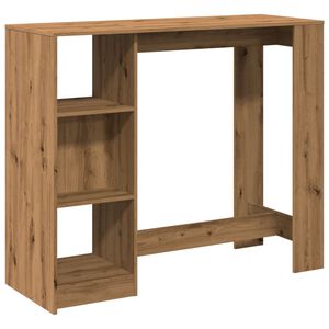 vidaXL Bar Table with Shelf Artisan Oak 124x46x103.5cm Engineered Wood