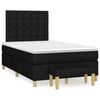 vidaXL Box Spring Bed with Mattress Black 120x200 cm Fabric