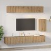 vidaXL TV Cabinet Set Wall-mounted 6 pcs Artisan oak Engineered wood