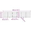 vidaXL Dog Gate with Door Foldable 6 Panels 300 cm Solid Wood Fir