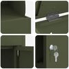 vidaXL Parcel Drop Box with Door Olive green 47.5 x 38 x 59 cm Steel