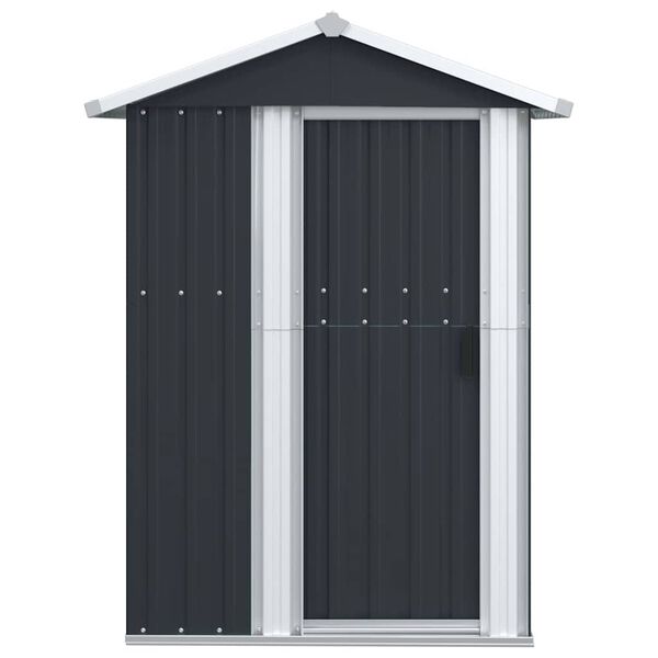 vidaXL Garden Shed Anthracite 126x97.5x177 cm Galvanised Steel