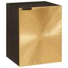 vidaXL Bathroom Cabinet Set 5 pcs Black and Gold Solid Mango Wood
