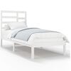 vidaXL Bed Frame without Mattress White Solid Wood 90x200 cm