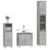 vidaXL 3 Piece Bathroom Cabinet Set Concrete Grey Engineered Wood