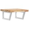 vidaXL Basin Shelf Wall Mounted Steel and Solid Wood Acacia