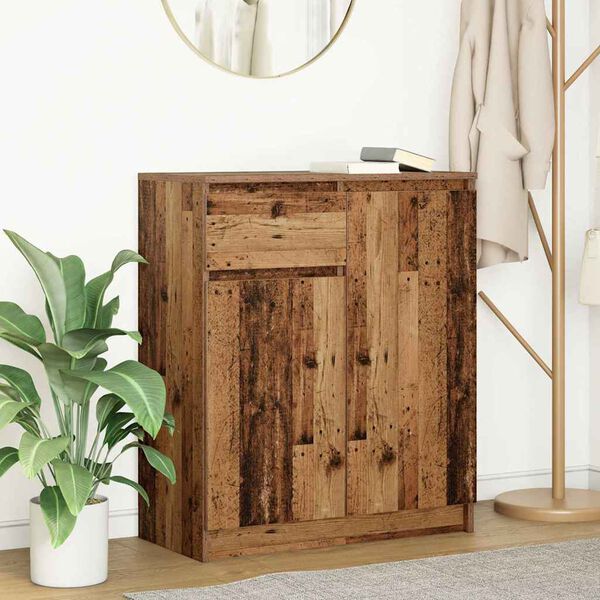 vidaXL Sideboard with Drawer Old Wood 71x35x84 cm Engineered Wood
