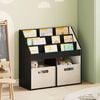 vidaXL Kids Bookshelf Black 72.5 x 29.5 x 69 cm Engineered Wood